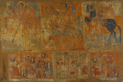 Gemälde aus der Kirche von Abbas Antonios - Ritter und Märtyrer von Unbekannt Unbekannt